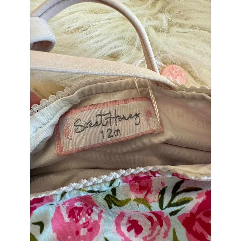 Sweet‎ honey floral swim size 12m EUC